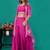 Fuschia embroidered mul chanderi sharara set of 3