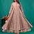Beige embroidered mul chanderi dress set of 1