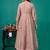 Beige embroidered mul chanderi dress set of 1