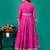 Fuschia embroidered mul chanderi dress set of 1