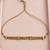 Antique gold-tone bar choker with geometric detailing