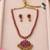 Ruby - green reversible necklace set with matching 2 pair of earrings