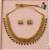 Antique gold-tone coin necklace set with pink and green accents