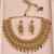 Antique gold-tone temple necklace set with paisley charms and earrings