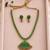 Ruby - green reversible necklace set with matching 2 pair of earrings