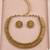 Antique gold-tone temple necklace set with lakshmi coin design earrings