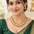 Traditional gold-tone coin necklace set with embossed medallions