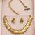 Traditional gold-tone coin necklace set with embossed medallions