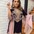 Wine purple velvet kurti palazzo set