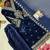 Navy blue velvet kurti pant set