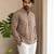 Mouve color smart designer printed short kurta for men's festive looks