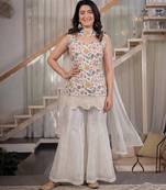Off white designer fendi crush top sharara palazzo set