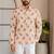 Yellow color smart designer printed short kurta for men's festive looks