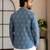Blue color smart designer printed short kurta for men's festive looks