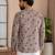Grey color smart designer printed short kurta for men's festive looks