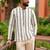 Ethnic off white color swiss linen fabric designer printed casual short kurta for men's