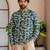 Blue color smart and ethnic swiss linen fabric fetive printed short kurta for men's trendy looks