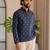 Nevy blue color smart and ethnic swiss linen fabric fetive printed short kurta for men's trendy looks
