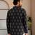 Black color smart and ethnic swiss linen fabric fetive printed short kurta for men's trendy looks