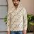 Off white color smart and ethnic swiss linen fabric fetive printed short kurta for men's trendy looks
