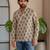 Grey color smart and ethnic swiss linen fabric fetive printed short kurta for men's trendy looks