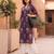 Burgundy  pure cotton printed kurti for women