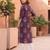 Burgundy  pure cotton printed kurti for women