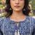 Blue  pure cotton printed kurti for women