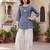 Blue  pure cotton printed kurti for women