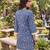 Blue  pure cotton printed kurti for women