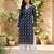 Blue  pure cotton printed kurti for women