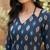 Blue  pure cotton printed kurti for women