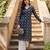 Blue  pure cotton printed kurti for women