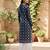Blue  pure cotton printed kurti for women