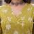 Yellow  pure cotton printed kurti for women