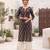 Blue  pure cotton printed kurti for women