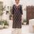 Blue  pure cotton printed kurti for women