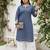 Blue  pure cotton printed kurti for women