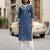 Blue  pure cotton printed kurti for women