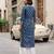 Blue  pure cotton printed kurti for women