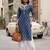 Blue  pure cotton printed kurti for women