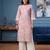 Mauve  pure cotton printed kurti for women