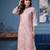 Mauve  pure cotton printed kurti for women