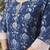 Blue  pure cotton printed kurti for women