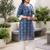 Blue  pure cotton printed kurti for women