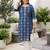 Blue  pure cotton printed kurti for women