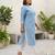 Blue  pure cotton printed kurti for women