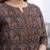 Black  pure cotton printed kurti for women