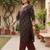Black  pure cotton printed kurti for women