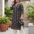 Black  pure cotton printed kurti for women